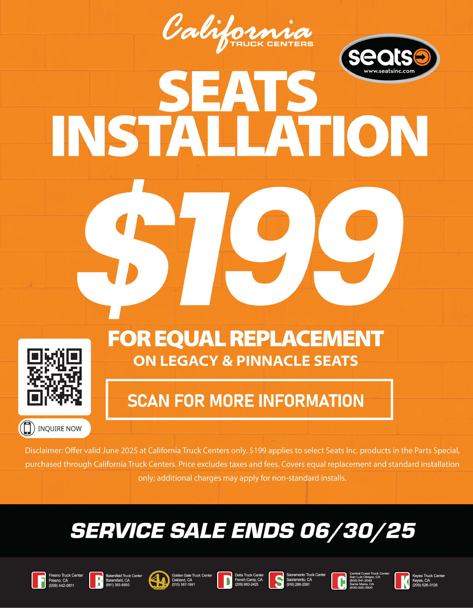 Seats Legacy_Services_California_Trucks_Centers