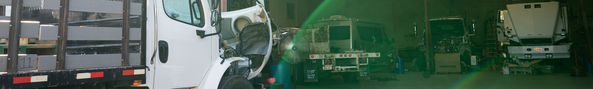 A truck waits to roll into the service bay at one of our Central Coast Truck Center locations