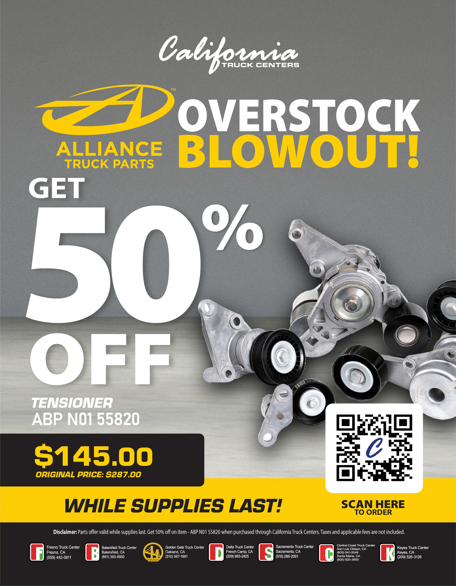 alliance Tensioner Overstock Blowout