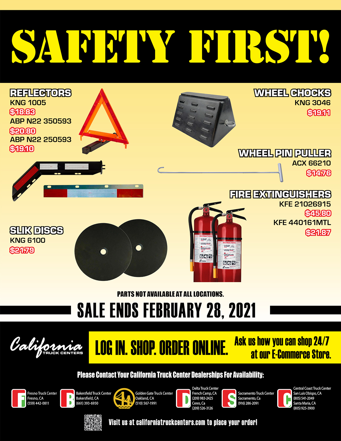 Monthly Parts Special California Truck Centers